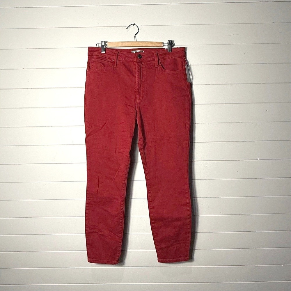 Kut from the Kloth‎ Charlize High Rise Cigarette Leg Red Jeans Size 12 KP1962MA2